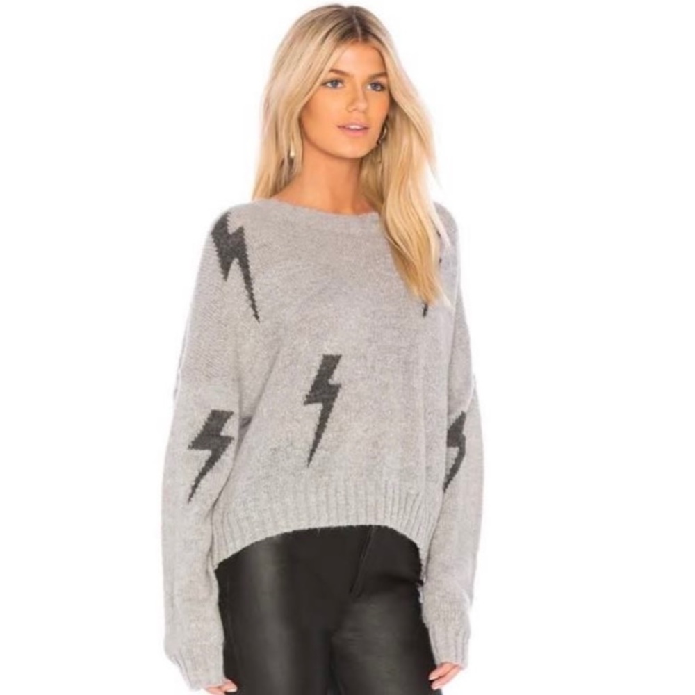 Grey, lightening bolt, Rails sweater. XS